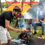 Portable Wood Burning Tent Stove with Chimney Pipes