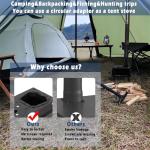 Portable Wood Burning Tent Stove with Chimney Pipes