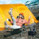 Portable Wood Burning Tent Stove with Chimney Pipes