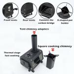 Portable Wood Burning Tent Stove with Chimney Pipes