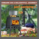 Portable Cast Iron Wood Stove for Camping