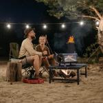 Portable Wood Burning Tent Stove with Chimney Pipes