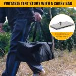 Portable Wood Burning Tent Stove with Glass View