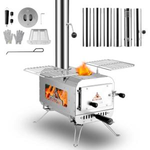 KUNGKA Portable Wood Burning Tent Stove