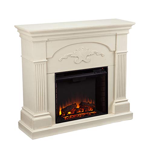 Ivory Electric Fireplace with Traditional Style, 44.75