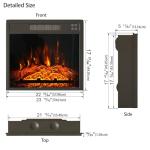 Electric Fireplace Insert with Remote Control
