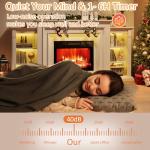 72" Electric Fireplace TV Stand with LED Lights