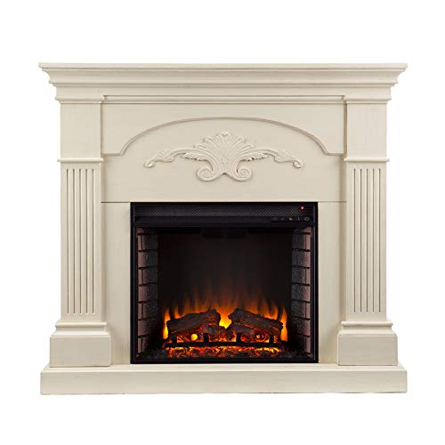Ivory Electric Fireplace with Traditional Style, 44.75