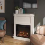Ameriwood Home Ellsworth White Fireplace Console