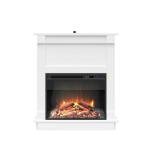Ameriwood Home Ellsworth White Fireplace Console