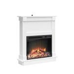 Ameriwood Home Ellsworth White Fireplace Console