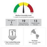 Ameriwood Home Ellsworth White Fireplace Console