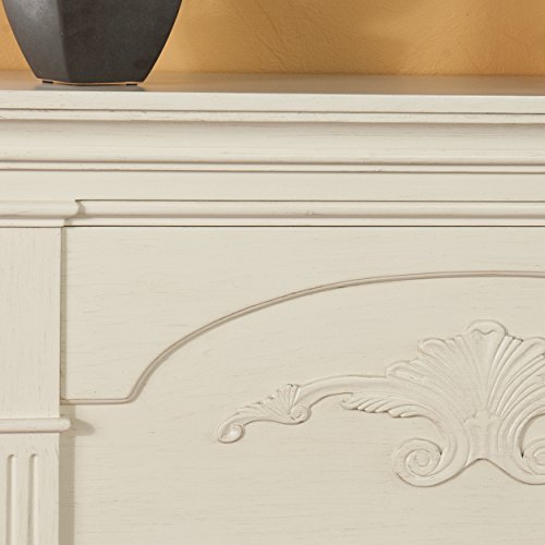 Ivory Electric Fireplace with Traditional Style, 44.75