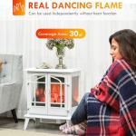 HOMCOM 1400W Freestanding Electric Fireplace Stove