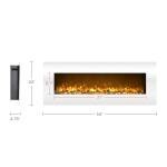 50-Inch Wall Mounted Electric Fireplace with LED Flames