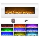 50-Inch Wall Mounted Electric Fireplace with LED Flames