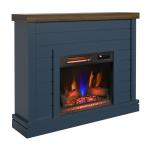 Duraflame Electric Fireplace with Shiplap Mantel, Blue
