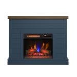 Duraflame Electric Fireplace with Shiplap Mantel, Blue