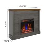 Duraflame Electric Fireplace with Weathered Grey Mantel