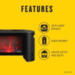 Duraflame Electric Fireplace Baseboard Heater - Black