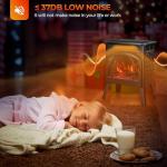 R.W.FLAME 17" Electric Fireplace Heater with Remote