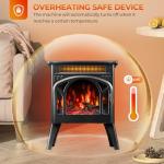 R.W.FLAME 17" Electric Fireplace Heater with Remote