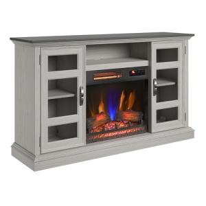Duraflame Electric Fireplace with Glass Cabinets, Oak