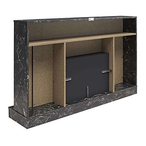 CosmoLiving Liberty Black Marble Mantel Fireplace