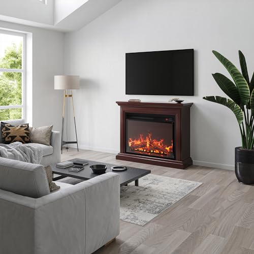 Belleze 31" Electric Fireplace Mantel with Remote