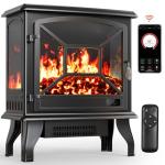 Silonn 24-Inch Electric Fireplace Heater with App