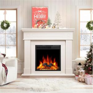 44" Electric Fireplace with Mantel and Remote Control