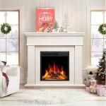 44" Electric Fireplace with Mantel and Remote Control
