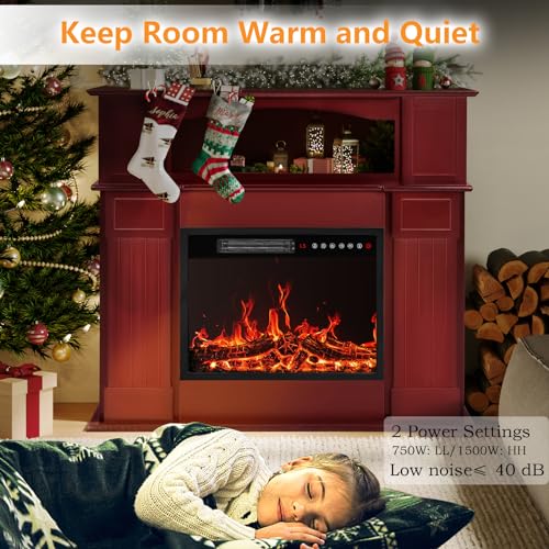 BOSSIN 43" Electric Fireplace with Remote Control