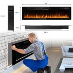 BOSSIN 72 Inch Ultra-Thin Electric Fireplace
