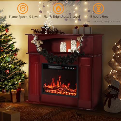 BOSSIN 43" Electric Fireplace with Remote Control
