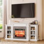 70" Electric Fireplace TV Stand with Mantel