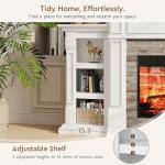 70" Electric Fireplace TV Stand with Mantel