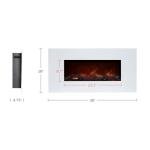 36" Wall Mounted Electric Fireplace with LED Flames