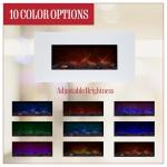36" Wall Mounted Electric Fireplace with LED Flames