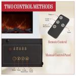 36" Wall Mounted Electric Fireplace with LED Flames