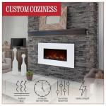 36" Wall Mounted Electric Fireplace with LED Flames