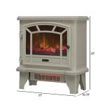 Duraflame 1500W Electric Fireplace Stove - Cream