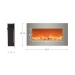 30-Inch Wall Mounted Electric Fireplace with Remote