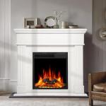 R.W.FLAME Electric Fireplace with Adjustable LED Flames