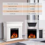 R.W.FLAME Electric Fireplace with Adjustable LED Flames