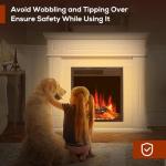 R.W.FLAME Electric Fireplace with Adjustable LED Flames