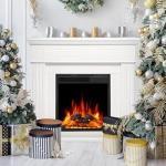 R.W.FLAME Electric Fireplace with Adjustable LED Flames