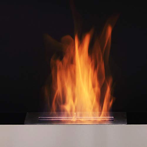 HOMCOM 35.5" Wall-Mount Ethanol Fireplace, Silver