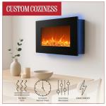 30" Wall Mount Electric Fireplace with Remote Control