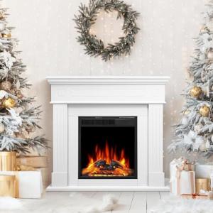 43" Electric Fireplace TV Stand with Mantel